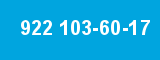 922 103-60-17